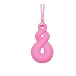 Silicone Sensory Necklace – Twist Pendant Pink