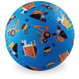 Crocodile Creek 7 Inch Play Ball - Construction (Blue)