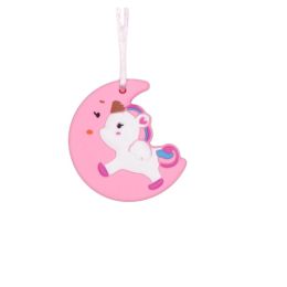Unicorn Moon Pendant Silicone Sensory Necklace Pink