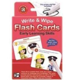 Write & Wipe Flash Cards Early Learn Skill With Marker