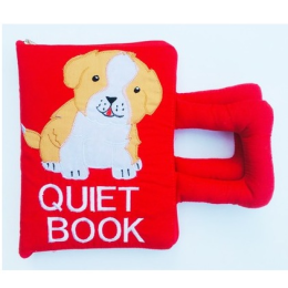Storytime Quiet Book Zipped Dog Red