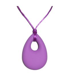 Necklace Sensory Chew - Teardrop Purple