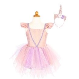 Great Pretender's Pink Shimmer Unicorn Dress & Headband Size 3-4