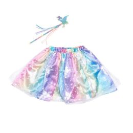 Great Pretenders Enchanted Unicorn Skirt & Wand Set Size 4-6