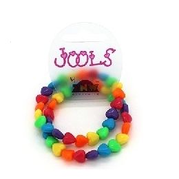 Jools Bright Coloured Hearts Bangle Set