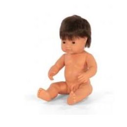 Miniland 38cm Caucasian Boy Brown Hair Undressed (d)