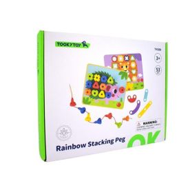 Tooky Toy Rainbow Stacking Pegs