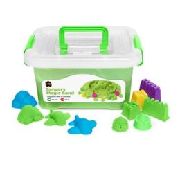 Sensory Magic Sand With Moulds 2kg Green