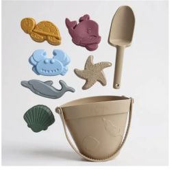 Silicone Beach Bucket Set (Sand)