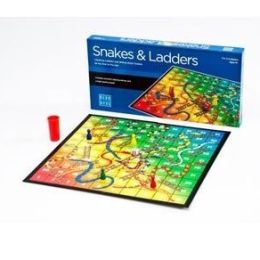 Blue Opal Snakes and Ladders Game (d)