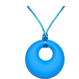 Necklace Sensory Chew – Circle Light Blue