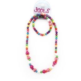 Jools Bangle & Necklace Set Multi Coloured Heart