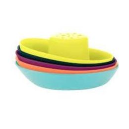 Boon Fleet Stacking Boats 5pc Navy/Yellow