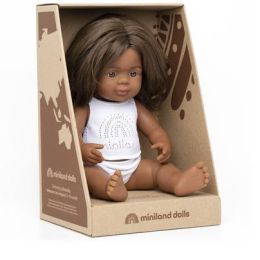 Miniland 38cm Aboriginal Girl Dressed Boxed