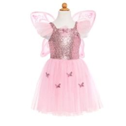 Great Pretender's Pink Sequins Butterfly Dress & Headpiece Size 5-6