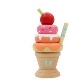 Calm & Breezy Wooden Stacking Icecream Strawberry