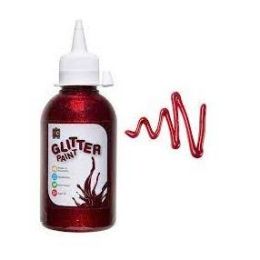 Glitter Paint 250ml Red