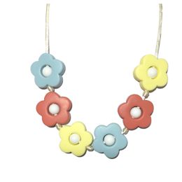 Necklace Sensory Chew – Bead – Daisy Chain Cream