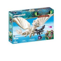 Playmobil Httyd Light Fury With Kids (d)