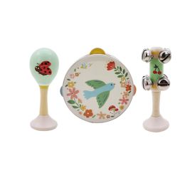 Wooden Spring Insect Music 3pc Set Bird