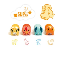 Djeco Farm Animal Self Inking Stamp Set