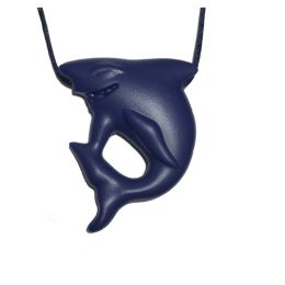 Necklace Sensory Chew – Shark Deep Blue