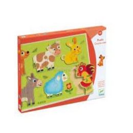 Djeco Coucou Cow Wooden Puzzle