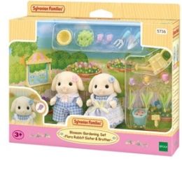 Sylvanian Blossom Gardening Set Flora Rabbit Sister & Brother