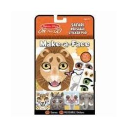 Melissa & Doug Reuse Stickers Safari Faces