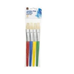 Jumbo Flat Stubby Brush Set Of 4