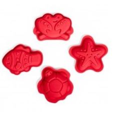 Bigjigs Sand Moulds Cherry Red