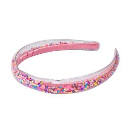 Rainbow Hearts Glitter Headband