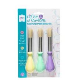 First Creations Easi-Grip Paint Brushes Set of 3