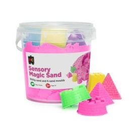 Sensory Magic Sand 600gm With 6 Molds Pink