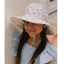 Acorn Amber Blooms Wide Brim Sunhat Medium 52cm