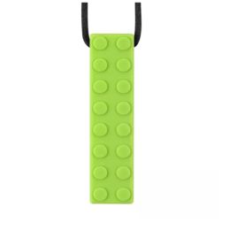 Brick Pendant Silicone Sensory Necklace Green