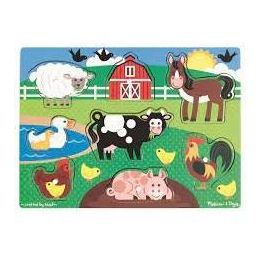 Melissa & Doug Peg Puzzle Farm Animals