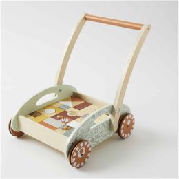 Zookabee Wooden Baby Walker With Blocks