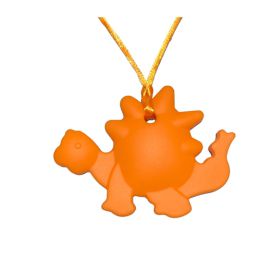 Necklace Sensory Chew – Dinosaur Orange