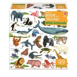 Usborne Book & Jigsaw 49pc Wild Animals