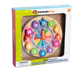 Fat Brain What's Time Is It? Glow In The Dark Clock Puzzle