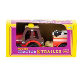 Keycraft Wooden Tractor & Trailer
