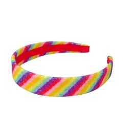 Pink Poppy Glitter Rainbow Headband
