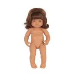 Miniland 38cm Cauc Girl Brunette Undress