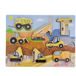 Wooden Chunky Construction Vehicle Puzzle