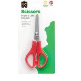 Scissor 130mm Red Handle Hangsell