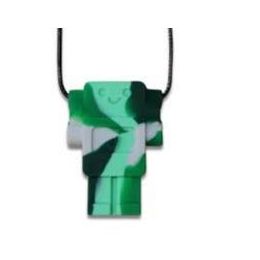 Jellystone Chewable Pendant Robot Camo Green