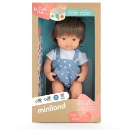 Miniland My Friends & Me Baby Doll Brown Hair Boy 38cm