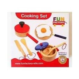 Fun Factory Wooden 9 Piece Cooking Set