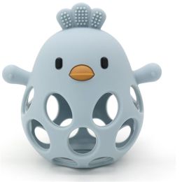 Blue Silicone Chicken Teether